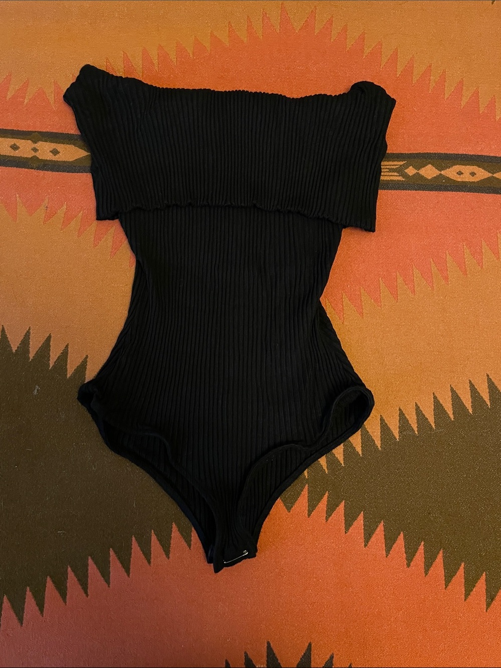 Mara Hoffman off the shoulder bodysuit